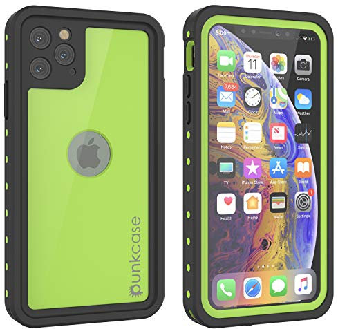 PunkCase iPhone 11 Pro Max Waterproof Case [StudStar Series] [Slim Fit] [IP68 Certified] [Shockproof][Dirtproof][Snowproof] 360 Full Body Armor Cover Compatible W/Apple iPhone 11 Pro Max [Green]