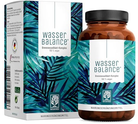 Brennnessel Kapseln Komplex mit Rosskastanienextrakt und roter Weinlaub Vegan und ohne chemische starke Entwässerungstabletten 90 Wassertabletten von NATURTREU