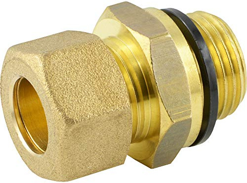 Fittingteile - Gerade Klemmringverschraubung mit zylindrischem Außengewinde inkl. Polyamid Dichtung (Gewindegröße: G 1/2 - Rohr Ø außen: 12 mm)