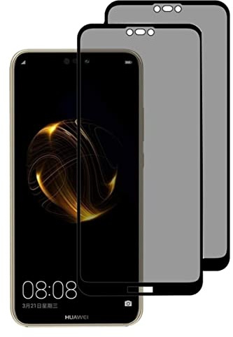Hkess 2 Pièces Verre Trempé Anti Espion avec Huawei P20 Pro - Anti Spy Film de Protection Dureté 9H, Privacy Film Protection Écran, 3D Vitre Protecteur Filtre Confidentialité