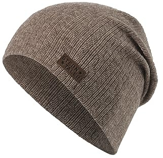 Sterntaler - Jungen Wintermütze Beanie aus Baumwollflecce mit Logobadge, grün - 4612111