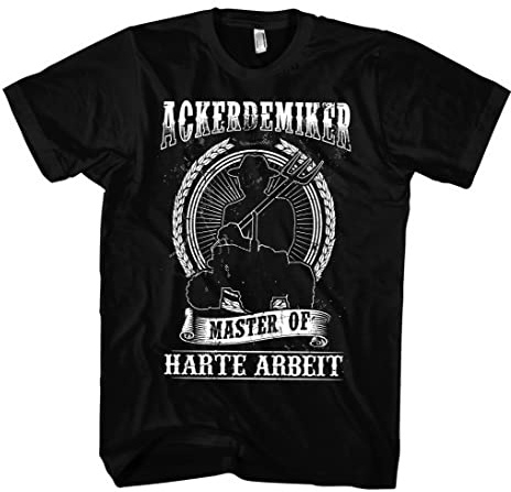 Ackerdemiker Herren T-Shirt | Bauer Tshirt - Landwirt Tshirt Herren - Traktor - Spruch - Landwirt Geschenk | Schwarz (L)