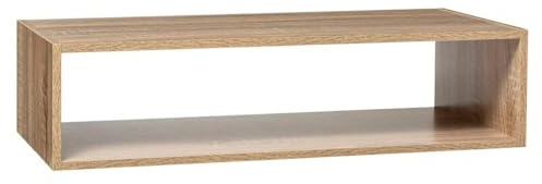 5five - scaffale rettangolare basso angolare mix n modul effetto rovere naturale