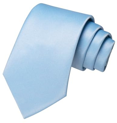 JEMYGINS Baby Blue Tie Mens Necktie for Business and Wedding (Light Blue)