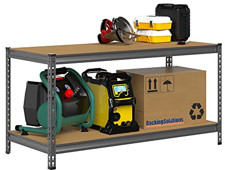 Heavy Duty 2 Level Workbench 250KG Load Capacity Workstation Home Garage DIY Work Table 900mm H x 1200mm W x 600mm D