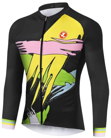 UGLY FROG Radtrikot Langarm Herren Winter Fahrradbekleidung Radsport Fahrradtrikot mit Thermofleecefutter ZRMK01