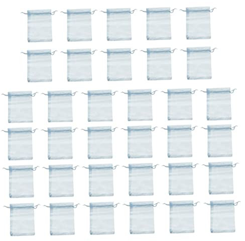 HAPINARY 50stücke Organza-geschenkbeutel Mit Kordelzug Schmuckbeutel Kordelzugbeutel Geschenkbeutel Set Blau