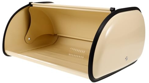 Alipis Estuche De Metal Para Pan Panera Paneras Gran Capacidad Contenedor Alto Para Guardar Pan Rosa Vintage Tapas De Lata Hierro Dorado