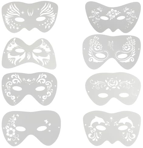 TenaLucy 8 Stück Augen Tattoo Schablonen,Schablonen Kinderschminken Gesichtsbemalung Schablonen Wiederverwendbare Face Painting Schablonen Face Paint Schablonen Gesichtsfarben Schablonen Malschablonen