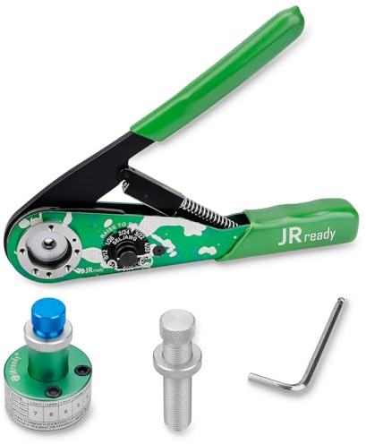 JRready ST2191 NEW-AS1G Vierdorn-Crimpzange mit UF-CP20 Positionierer, nach M22520/1-01 und AS22520/1-01 entwickelt, Crimpwerkzeug für 12# 16# 20# geschlossene Steckverbinderkontakte, 12–26 AWG