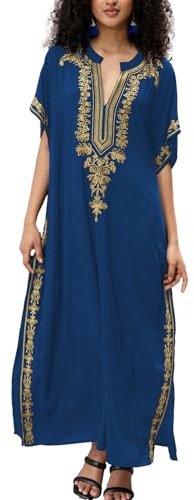 YOUKD Boho pour Femmes Robe Caftan Longue Maxi Cardigan Vêtements De Détente Taille Unique Bikini des Dissimulations
