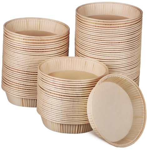 GALPADA 100piezas Molde Para Tarta Pequeño De Papel Para Hornear Molde Para Tarta Redondo Para Horno y Microondas Para Mini Tartaletas