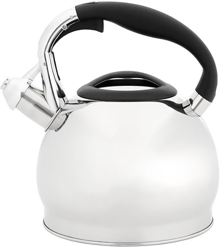 Judge 2.2L Stovetop Kettle - Stove Top Kettle for Gas Stoves & Electric Hobs - 18/10 Stainless Steel Whistling Kettle with Heat Resistant Handle - Non-Drip Spout - All Hob Types Including Induction