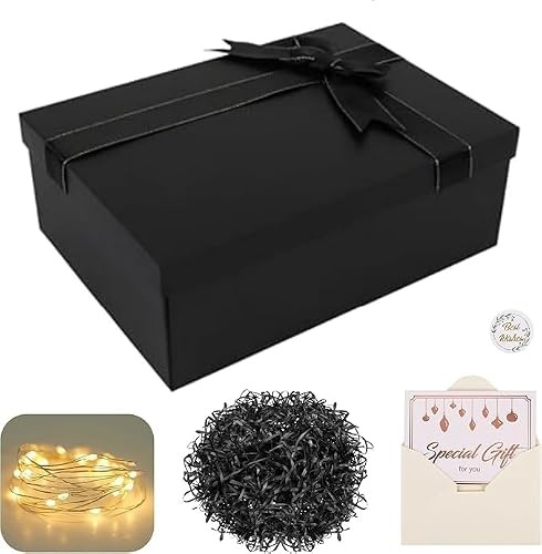 Geschenkbox mit Deckel Geschenk Box mit LED-Lichterketten,Gift Box Faltbar