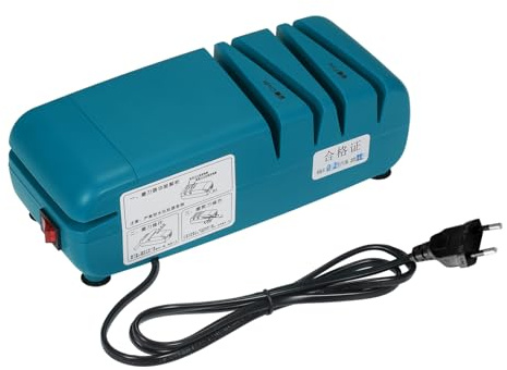 Fafeicy Spitzer électrique Spitzer Pointer en 3 étages pour les Ciseaux de Cuisine, les Agents de Broyage en Diamant pour les Couteaux Droits et Déchiquetés, 5 Minutes de Protection de Surchauffe