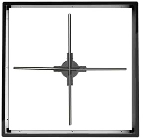 65cm/25.6in 3D Fan Hologram With Cover Wifi Advertising Display Projector Led Sign Holographic Lamp Player Logo Wide Viewing Angle(Silver)