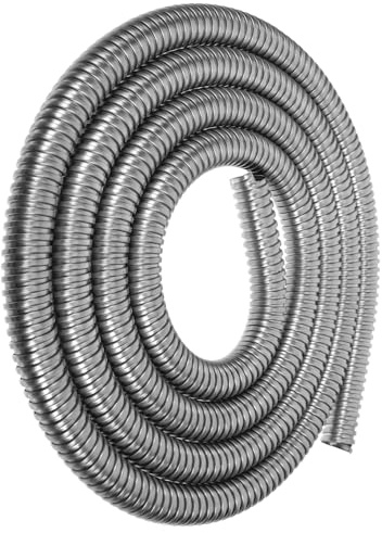 Toddmomy Stainless Steel Protective Sleeve for Wire Cable Protection Hose Metal Threaded Hose and Cable Sleeve Organizer for Home Garden Power Use