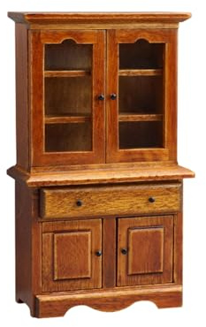 Armoire miniature 1/12 avec porte fonctionnelle et tiroir de rangement pour maison de poupée, accessoires de cuisine et affichage de scène, décoration de maison de poupée, salon