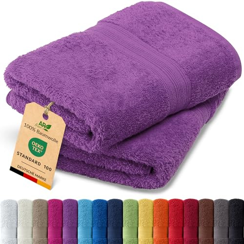 AR Line Arizona 2er Set Handtuch 50x100 cm – 100% Baumwolle, 500 g/m², weich & saugstark, in Farbe: Orchidee