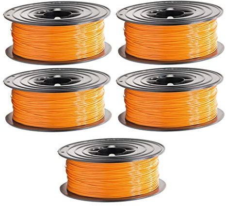 OWL-Filament Premium 3D PLA Filament 1kg 1,75mm Made in Germany (5kg / 5x 1kg Orange)