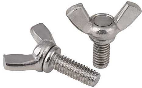 M5 M6 M8 Hand Schrauben Flügelschrauben Flügel Rändelschraube Klaue Edelstahl Befestigungsschrauben, M5X16 (10 Stück)