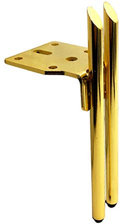 ZXCASDF Tischbein Metalldesign Hairpin Leg Geriffelt Tischbeine Viele Farben | Alle Größen | Rost Möbelfüße Haarnadel Beine Schrank,Titanium Gold