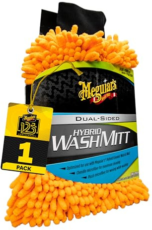 Meguiar's X210200EU Hybrid Microfibre Wash Mitt, Waschhandschuh