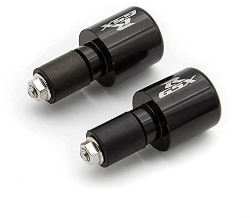 Motorrad Zubehör Lenkungsgegengewicht für Suzuki GSXR 600 750 1000 1100 Motorrad CNC Aluminium Griff Griffe Ende Griff BAR Cap End Plug Slider (Color : Black)