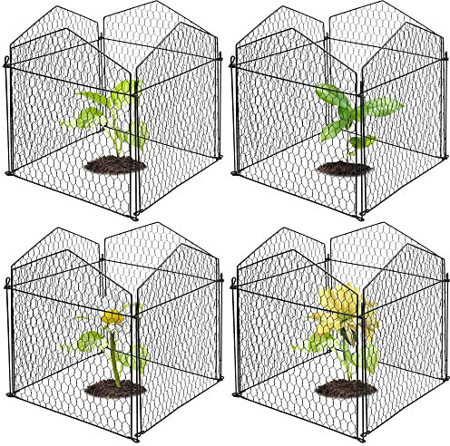 DECOHS 4 Packungen Hühnerdraht-Glocken-Pflanzenschutz von Tieren, Gartenpflanzenkäfig, Schutz – Drahtpflanzenschutz, um Tiere draußen zu halten