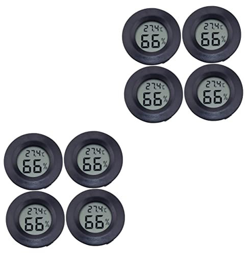 Mipcase 8stücke Digitales Hygrometer Thermometer Eingebautes Elektronisches Hygrometer Aus Acryl Für Reptilien Und Haustiere Für Terrarien Und Wohnräume Schwarz