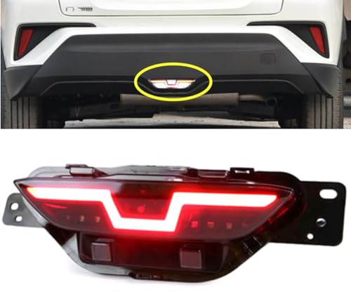 ECAHAYAKU LED Reversing lights Compatible With Toyota C-HR CHR IZOA 2017 2018 2019 2020 2021 2022 LED Reflector Driving Light Rear Fog Lamp Rear Bumper Brake Light
