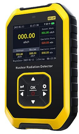 JITEM Contatore Geiger Rilevatore di Radiazioni Nucleari Dosimetro Radiazioni con Vibrazioni Sonore Luce Triplo Allarme Palmare Portatile Beta Gamma Raggi X Misuratore di Radiazioni