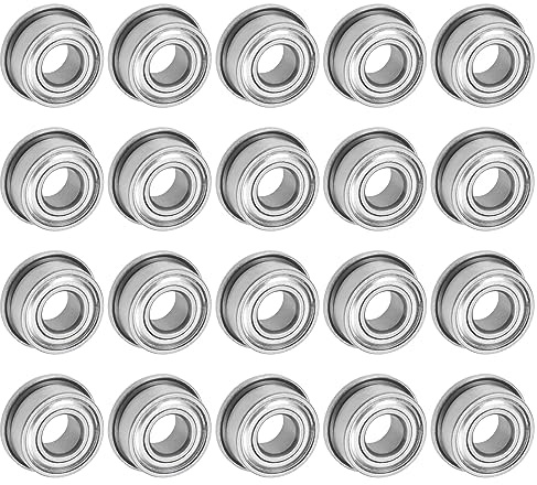 QUARKZMAN 20 Stück F685ZZ Flanschkugellager 5x11x5mm Rillenkugellager Doppel Abgeschirmt Chrom Stahl Flansch Lager für DIY, Werkzeugmaschinen, 3D Drucker
