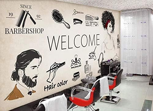 Mural 3D Pared De Hormigón Salón De Belleza Peluquería Revestimiento Mural Dormitorio Salón Fondo Tv Decoración Fotomural Dormitorio Sala De Estar Pared Pintado Papel Tapiz No Tejido-430cm×300cm