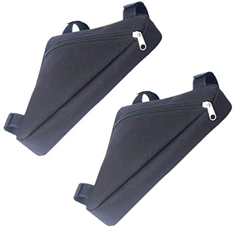 BESPORTBLE T-Werkzeug 2st Werkzeugtasche Für Frontträger Satteltasche Mit Fahrradgurt Sattelrahmentasche Fahrrad Satteltasche Unter Tasche Fahrradzubehör Frontbalken Dreieck Polyester