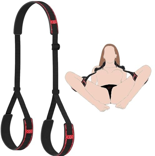 Bed Restraints Spreaders Bar Legs and Hands Sex Bondage Set Thigh Wrist Ankle Straps Adult Handcuffs Bed Restraints for Sex Bed Straps for Adult Play Bondaged Collars with Cuffs Bedroom Hoodies-es10