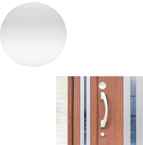 YAZANY Key Hole Cover Plate, 2Pcs Repair Escutcheon Door Lock Cover Door Plate, Blank Self Adhesive Fix Satin Stainless Steel 25mm Diameter