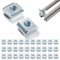 Lyeteung 30 Pezzi 20 Serie M4 Dadi a T, Dado Scorrevole con Scanalatura a T, Dado Con Testa a Martello Con Scanalatura a T, per Fessura da 6 mm 2020 2040 2060 Profilati in Alluminio Estruso