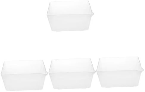 Cabilock 4 Piezas Accesorios para balanzas electrónicas recipiente para pesar alimentos placas de muestra bandeja de pesaje cuenco de pesaje de cocina cuenco medidor el plastico Transparent