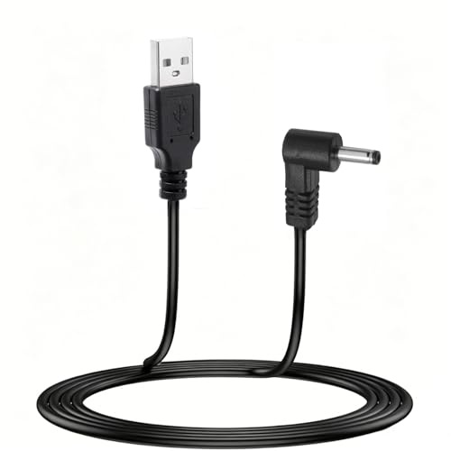 MAIXIANGGUOJI 5V USB to DC Power Cable 3.5 x 1.35mm Charging Power Cord Universal USB to DC Barrel Jack Cable Replacement for Toothbrush HUB Splitter Router LED Lights (Black,1 M)