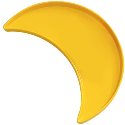 HOMSFOU Plateau Décoratif Forme De Lune Plat De Service Céramique Pour Décoration Intérieure Servir Bonbons Et Petits Objets Bureau Maison