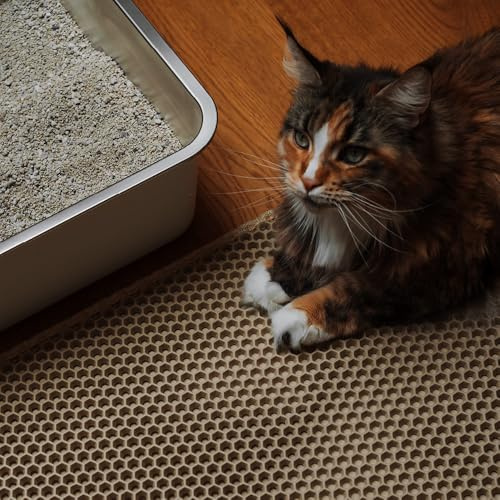 LucyBalu® Loomat Kattlådmatta med halkskydd I Sand