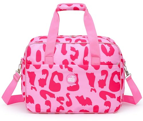 for Easyjet Airlines Cabin Bag 45x36x20, 24L Underseat Hand Luggage Bag, Travel Duffle with Trolley Sleeve, Carry-On Weekend Bag, Water-Resistant (Hot Pink)