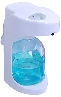 Mobestech Dispensador Automático de Jabón Espumoso sin Contacto con Sensor Infrarrojo Montaje Pared o Encimera de Dosificación para Baño y Cocina Color Blanco Cerámico