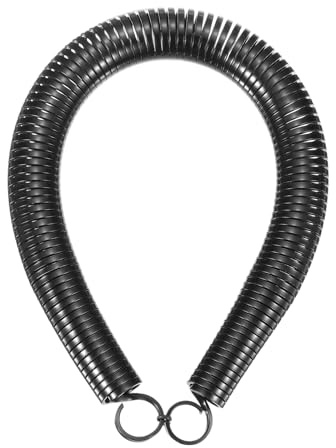 sourcing map Curvatubi a molla in PVC, diametro esterno 26 mm, 450 mm, molla piegatubi per tubi in idropotenza domestica, nero
