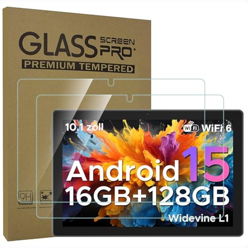 AKNICI 2-Pack Tempered Glass Screen Protector for POPUX U10 / DOOGEE U10 Tablet 10 Inch, Ultra Clear Transparency Anti-Scratch 9H Hardness