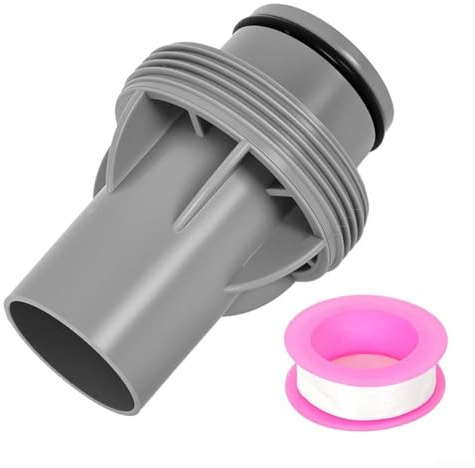 Entgoinggo Poolschlauch-Adapter für oberirdische Sandkartuschenfilterpumpe 1,5 Zoll 38 mm Anschluss Passend für Pools P6916 (Einzeln+PTFE-Band)