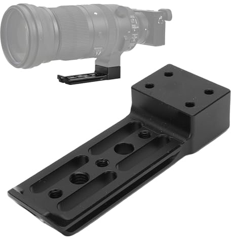 Jectse Pied de Collier D'Objectif pour TréPied, Pied D'Objectif en Alliage D'aluminium pour Objectif de Sport 150-600 Mm F/5-6.3 DG OS HSM avec Double Trous Filetés, Vis de Fixation