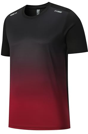 Beuwltpa Men's T-Shirt Quick Dry Gym T Shirt Running Tops | Moisture Wicking Athletic Short Sleeve Sport Clothes for Men Summer Breathable Workout Football Tee