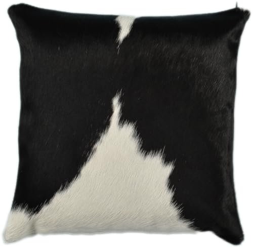 generisch KUHFELL Kissenbezug SCHWARZ Weiss DEKO Kissen BEIDE Seiten AUS ECHTEM KUHFELL 40 x 40 cm VON KUHFELLE online